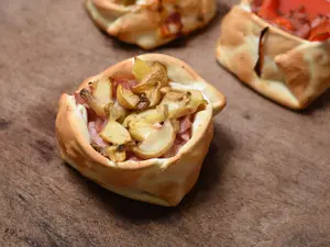 Empanada panceta y champignon