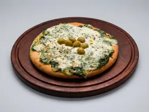Pizza chica verdura y salsa blanca