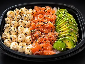 Sushi salad salmon