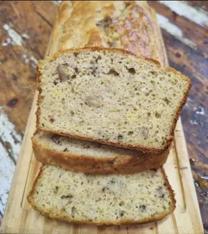 Budín de banana y nuez
