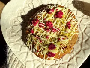 Crumble cookie pistacho/frambu