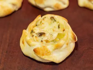 Canastita de pollo al verdeo