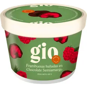 Frambuesas Gio Con Chocolate Semiamargo 150 g