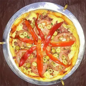 Calabresa,tomates,morrones