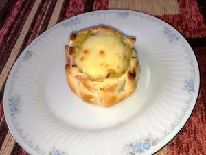 Humita y muzzarella al horno
