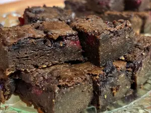 Brownie frutos rojos