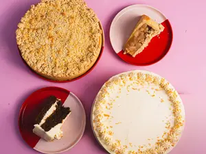 Porcion torta crumble