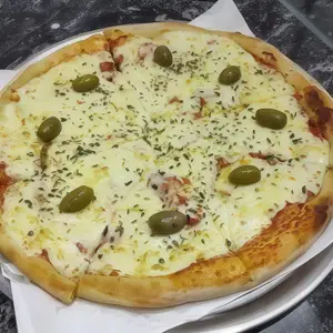 Pizza con jamón
