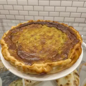 Tarta de puerro y queso azul