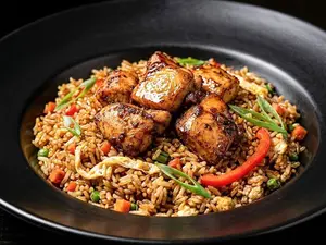 Wok de pollo y vegetales