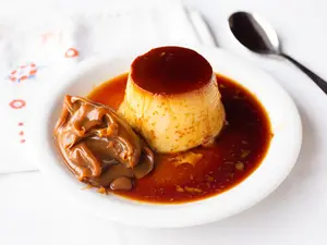 Flan con dulce