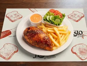 1/4 de pollo desh al champiñón