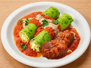 Canelones de masa verde