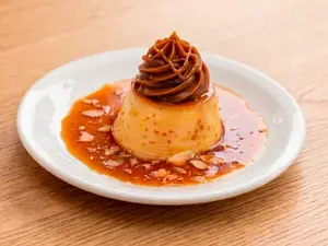 Flan con dulce de leche