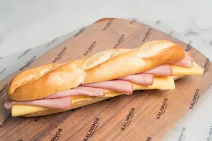 Jamón cocido asado y queso
