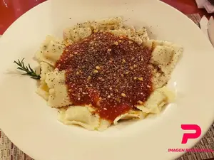 Raviol de calabaza al pomodoro