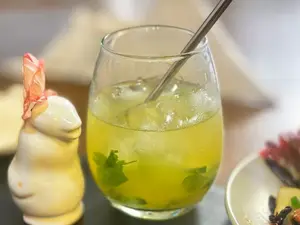 Vaso pomelo menta jengibre