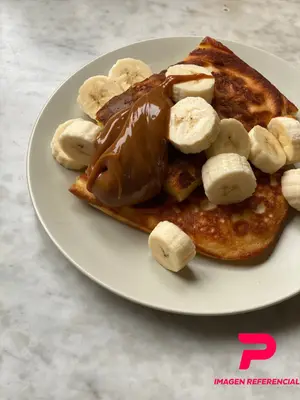 Waffle nutella banana frutilla