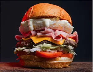 Caba burger + papas