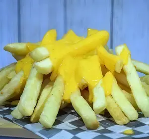 Papas fritas con cheddar