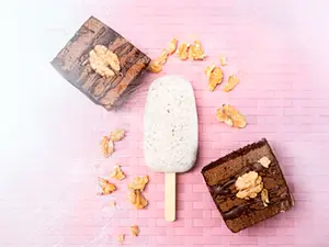 Paleta helada de brownie