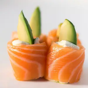 Geishas de salmón ahumado