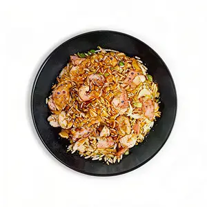 Wok de Salmón y camarones