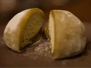 Mochi helado de matcha