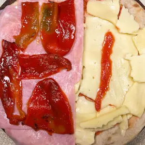 Pizza 1/2 de muzza y j/morron