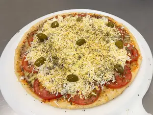 Pizza napolitana y huevo