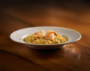 Risotto de langostinos
