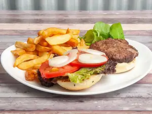 Hamburguesa simple con papas