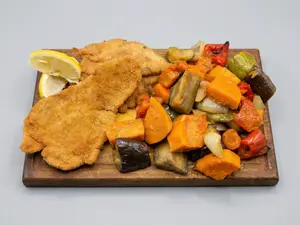 Mila de pollo con verduras