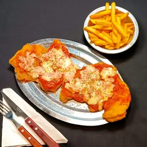 Napolitana de pollo + fritas