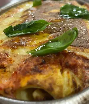 Canelones de verdura gratinado