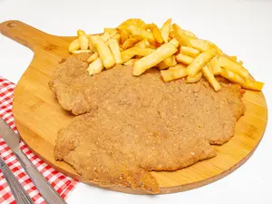 Milanesa con papas fritas