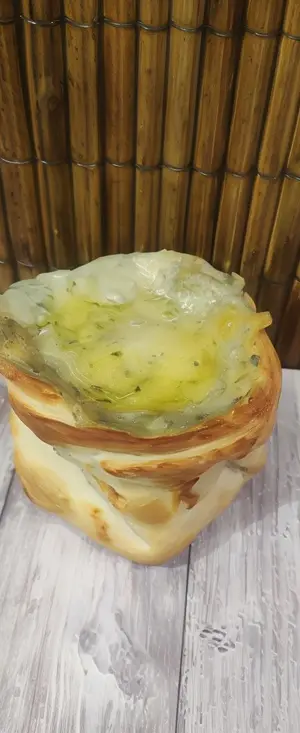 Canastita de roquefort y jamón