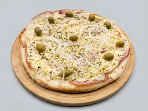 Pizza con Panceta y Fugazza