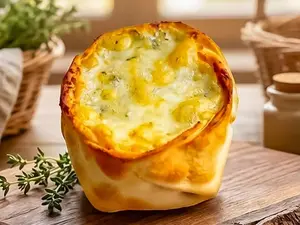Canastita roquefort y jamón