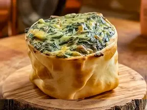 Canastita verdura y salsa blanca