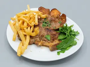 Bife chorizo mariposa c/guarni