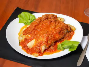 Canelones de pollo y verdura