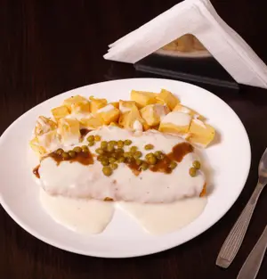 Milanesa a la suiza c/papas