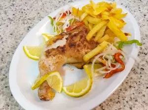 Muslo de campo a las brasas