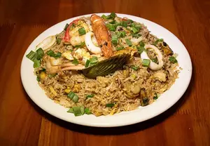 Arroz chaufa con marisco