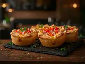 Canastita de jamón y morrón