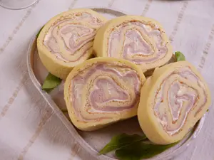 Pionono jamón queso y palmitos