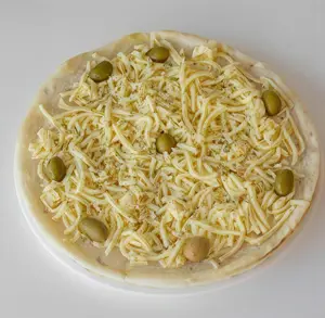 Pizza de muzzarella y cebolla