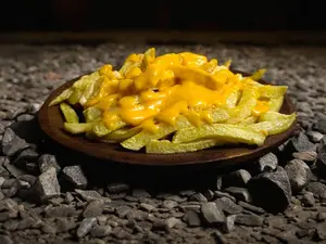 Papas fritas con chedar