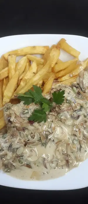 1/4de pollo al verdeo +fritas